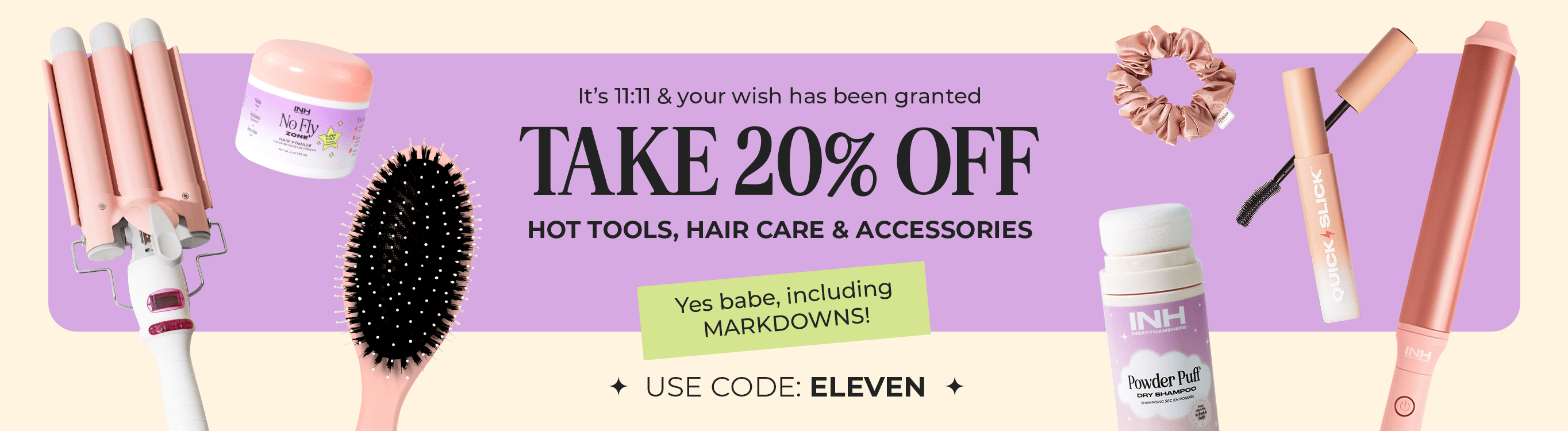 EXTRA 20% OFF HOT TOOLS + CARE