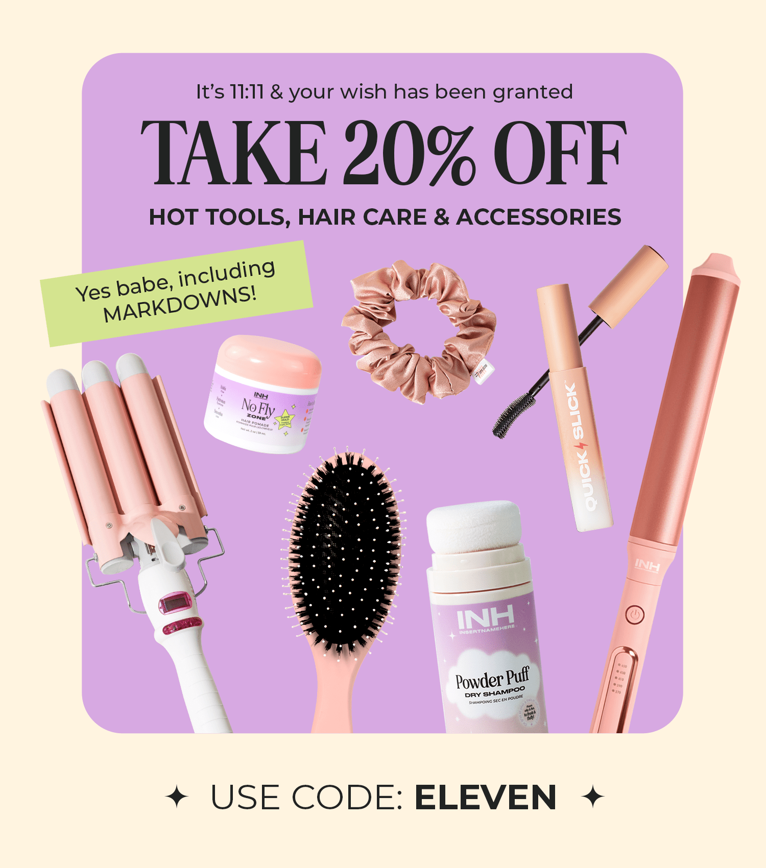 EXTRA 20% OFF HOT TOOLS + CARE