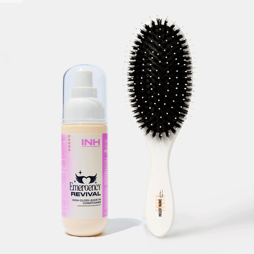 SIDEKICKS Emergency Revival High Gloss Leave In Conditioner and Vegan Boar Bristle Brush Set