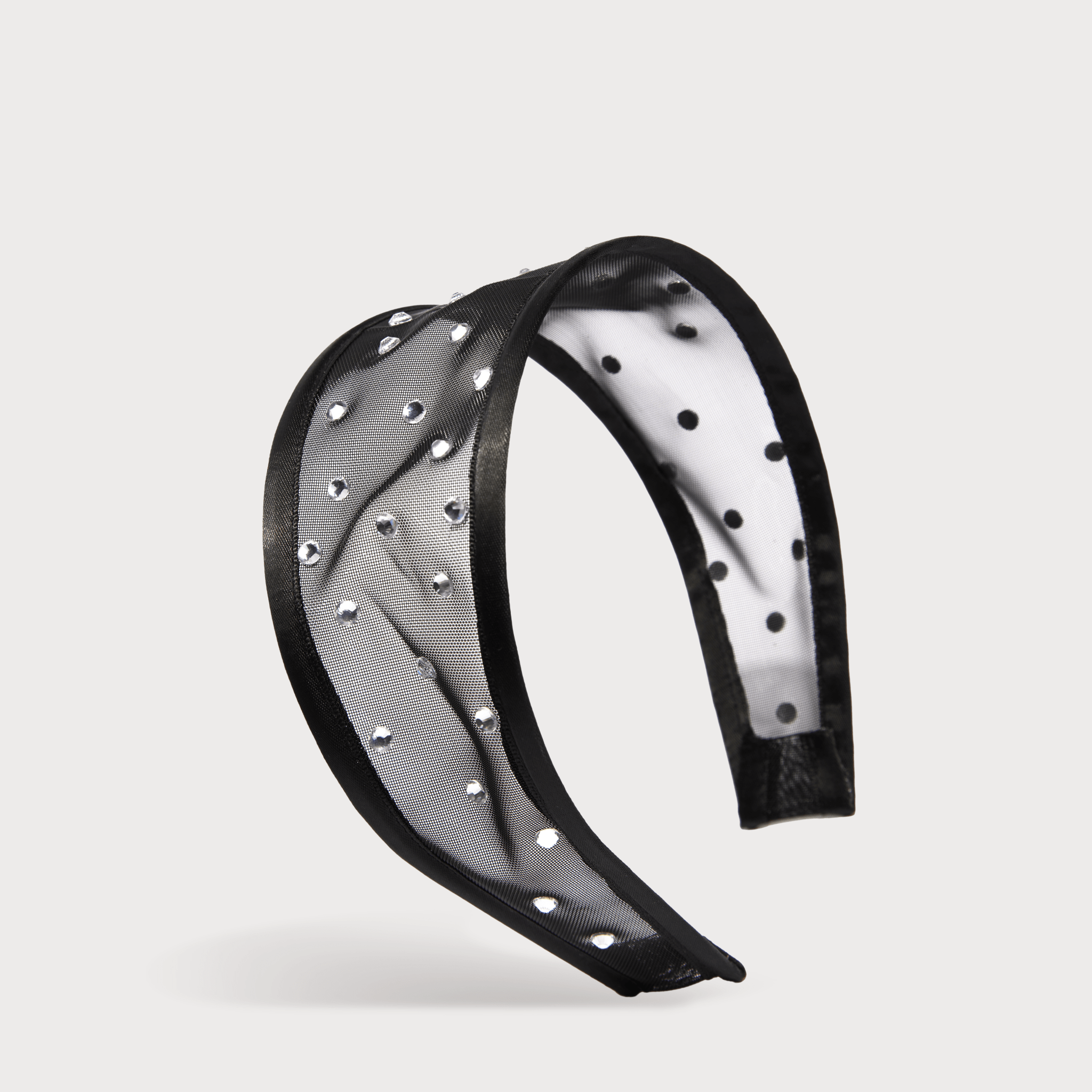 Capri Bejeweled Headband Lele Sadoughi Silver Metallic Confetti Knotted Headband  main image 3