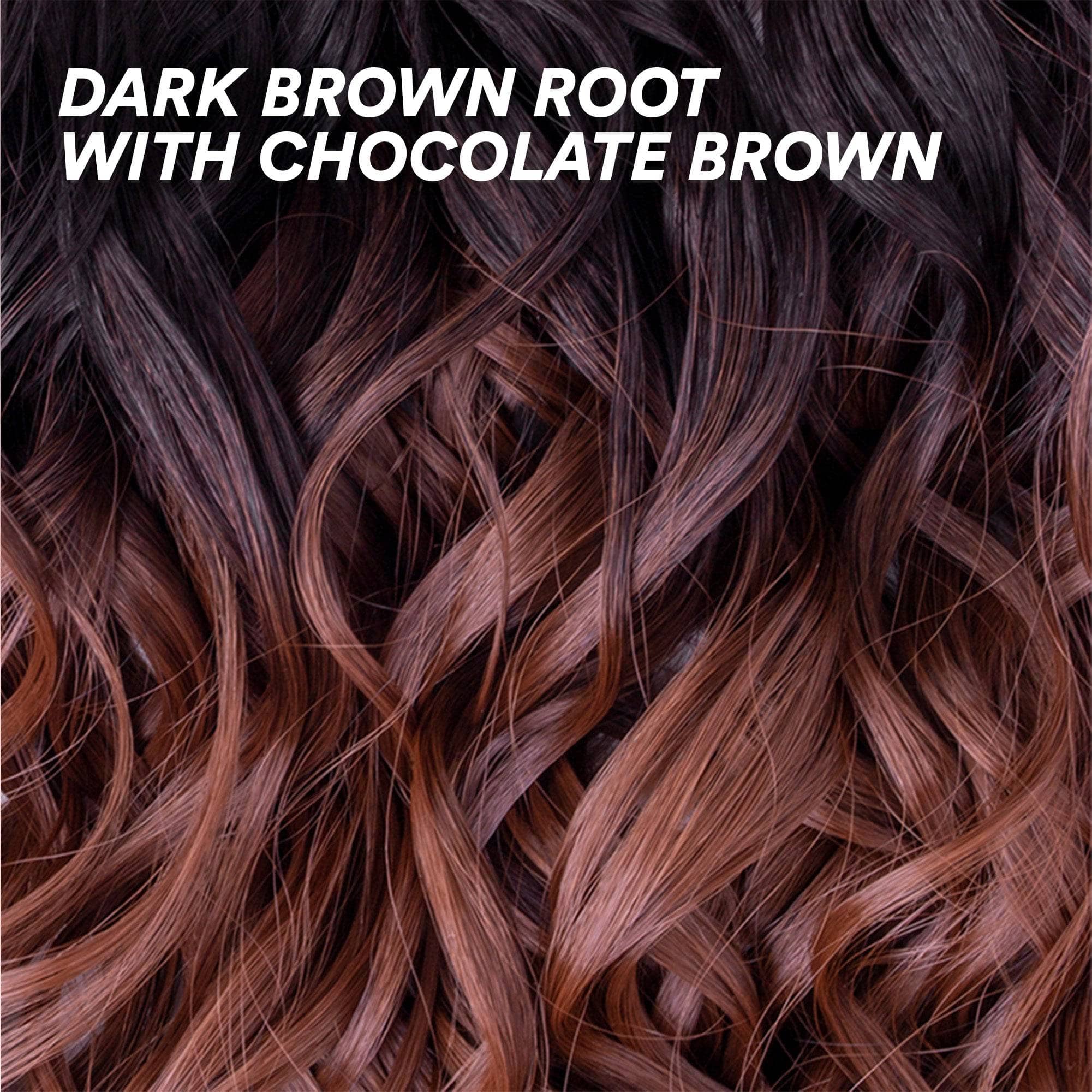 Chloe Half Up Half Down Extensions - Dark Brown Root with Chocolate Brown Dark Brown Root with Chocolate Brown