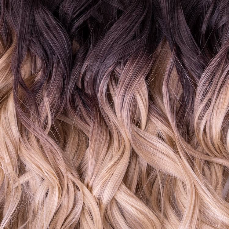 Chloe Half Up Half Down Extensions - Dark Brown Root with Sandy Blonde Dark Brown Root with Sandy Blonde