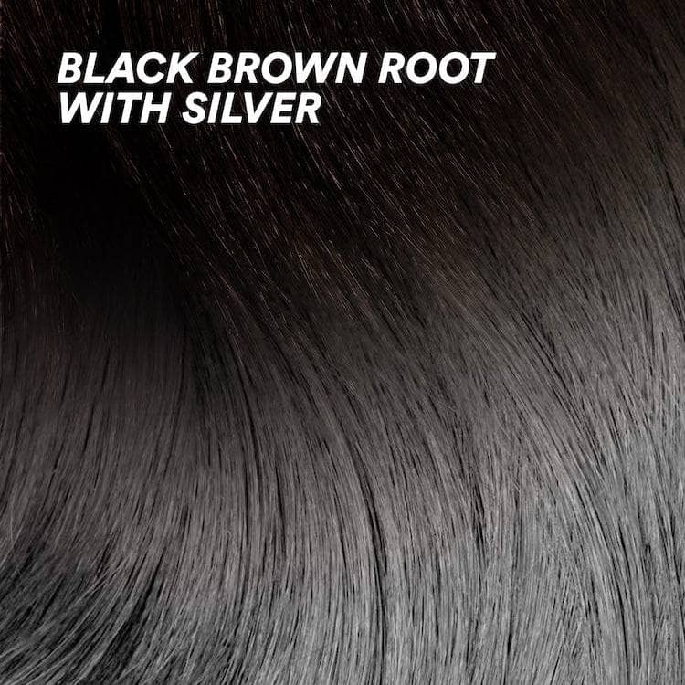 Lola Ponytail Extension - Black Brown Root with Silver Black Brown Root with Silver