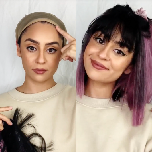 How To Put On a Wig with Long Hair