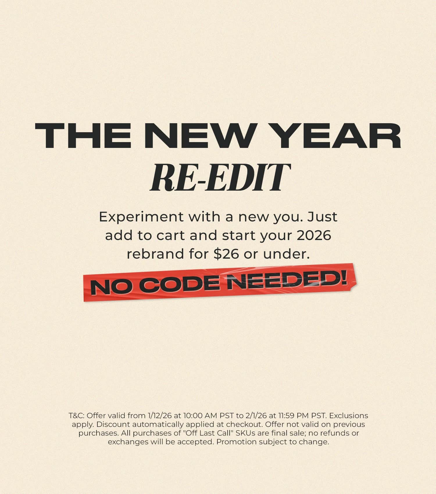 $26 and Under New Year Shop