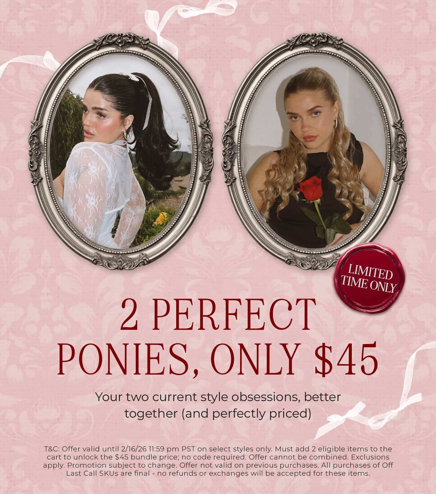Mix & Match Two Ponytails For $45