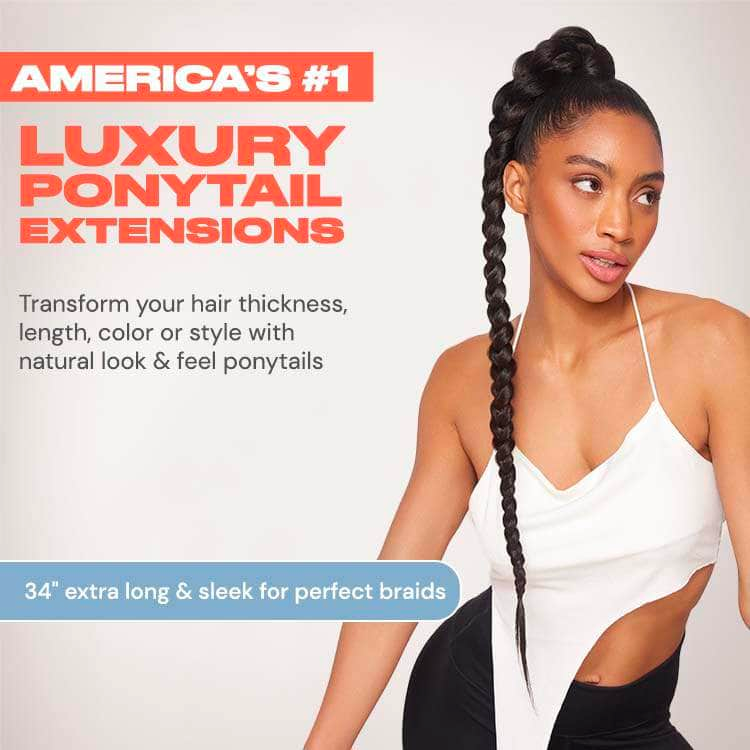 3 section braided ponytail extension best sale