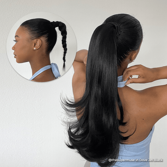 New Arrival】10inch-30inch Clip In Ponytail Hair !! Magic Paste