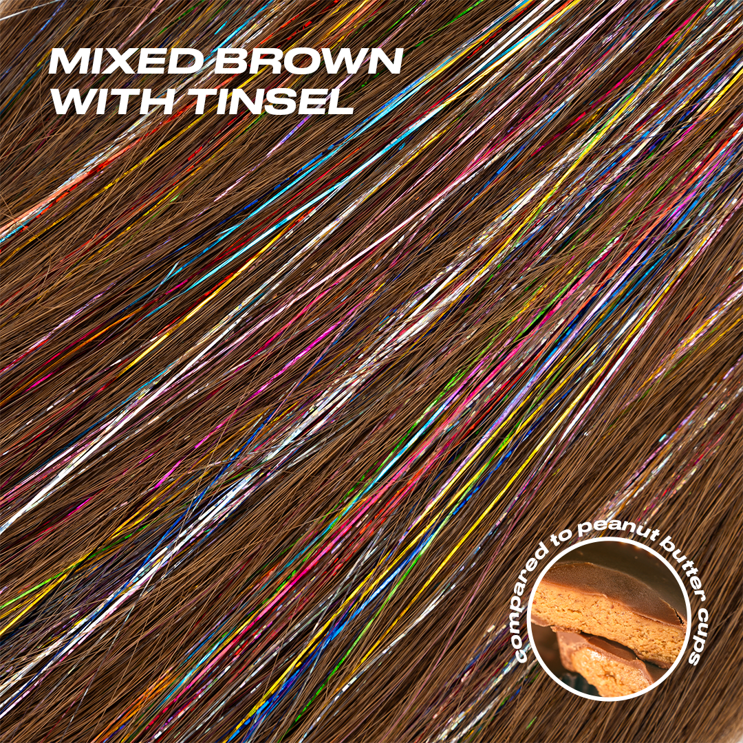 Mixed Brown with Tinsel