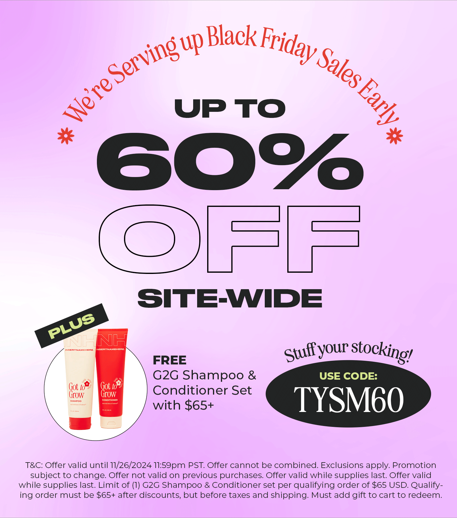 50% Off Pre-Black Friday Sale