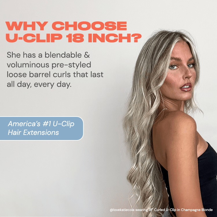 18 Inch Curled U-Clip Extension | U-Clip Infini-Flex™ Hair Extensions ...