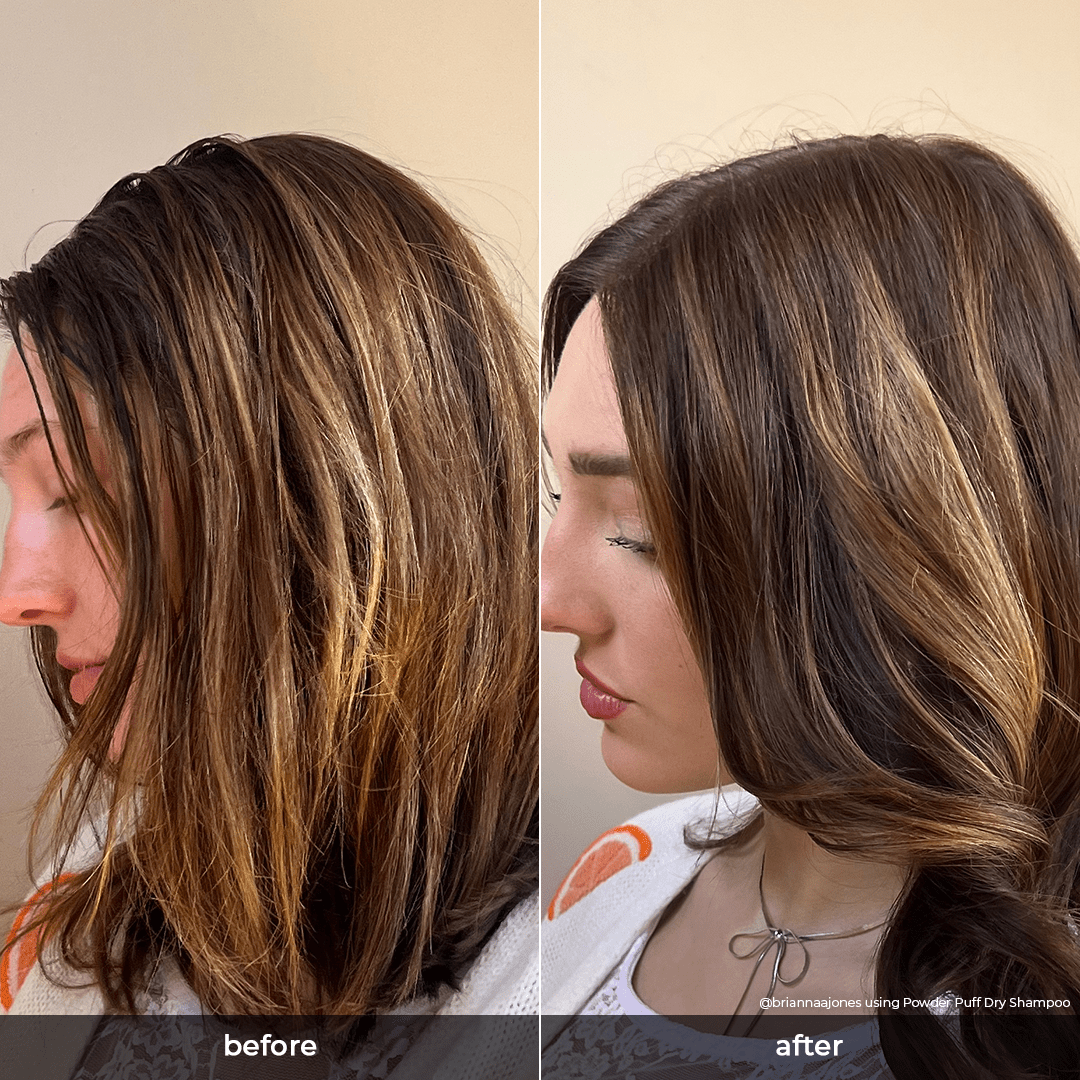 GREASY HAIR STYLERS: Powder Puff Dry Shampoo & Sleek Stick Set