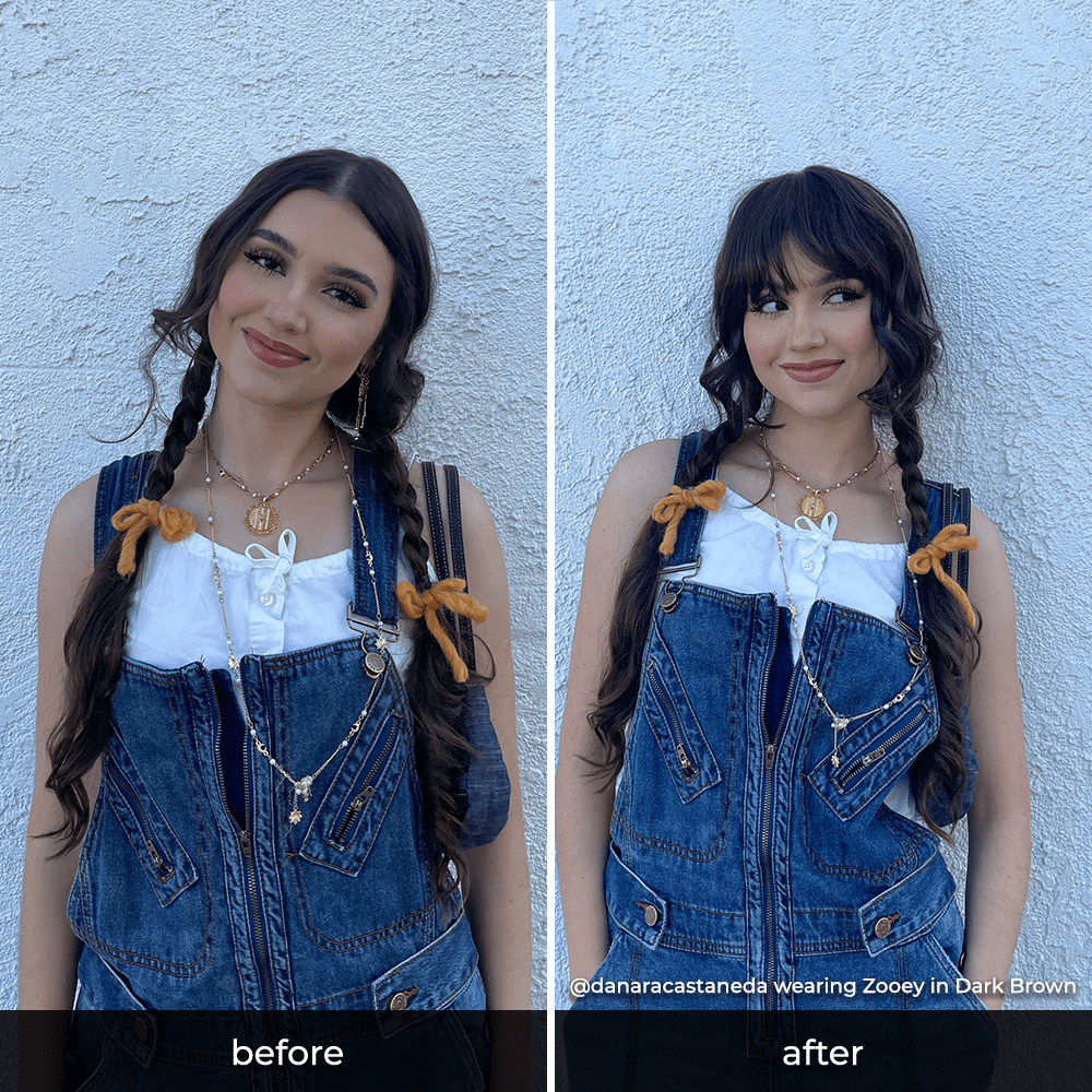 Iris clip in sales bangs