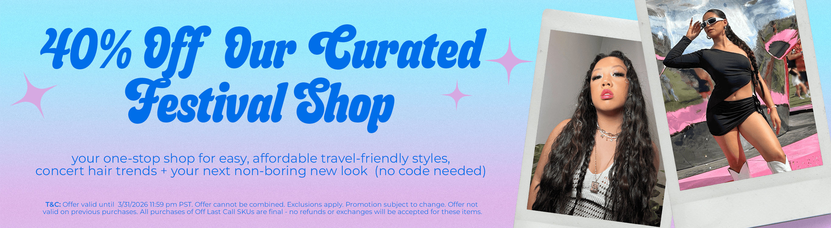 40% Off Curated Festival Shop