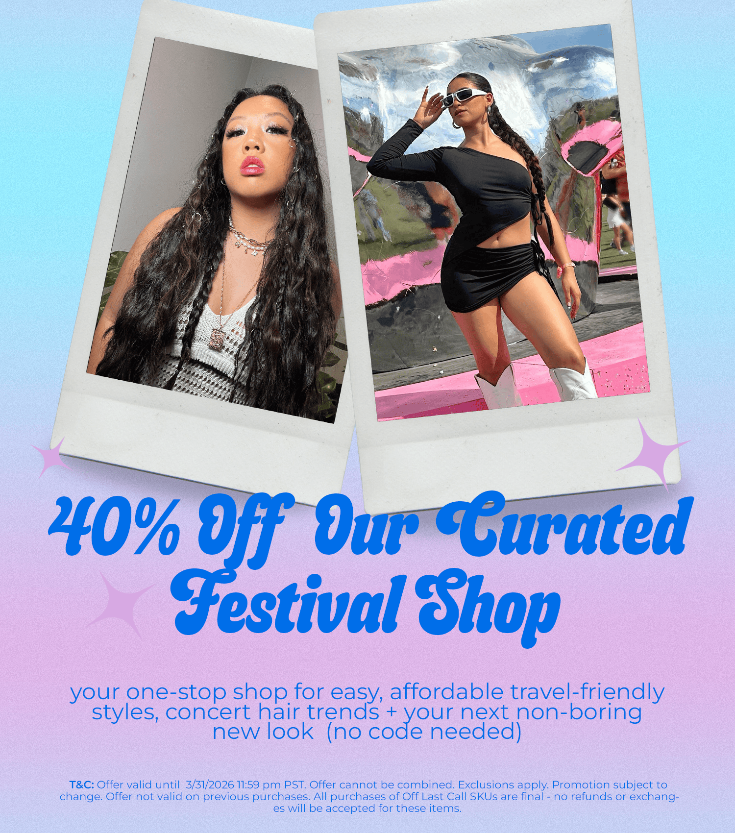 40% Off Curated Festival Shop