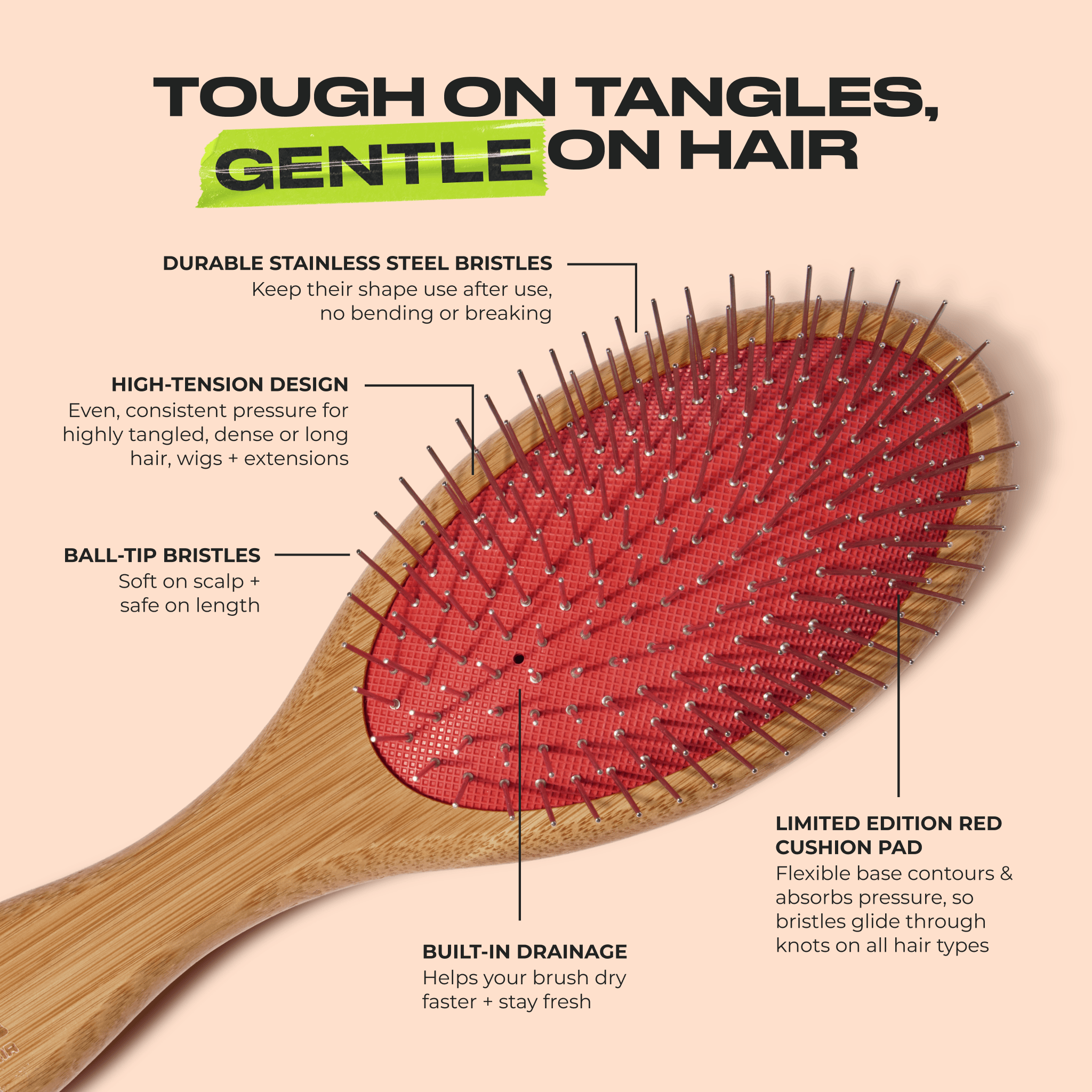 Metal Bristle Detangling Brush